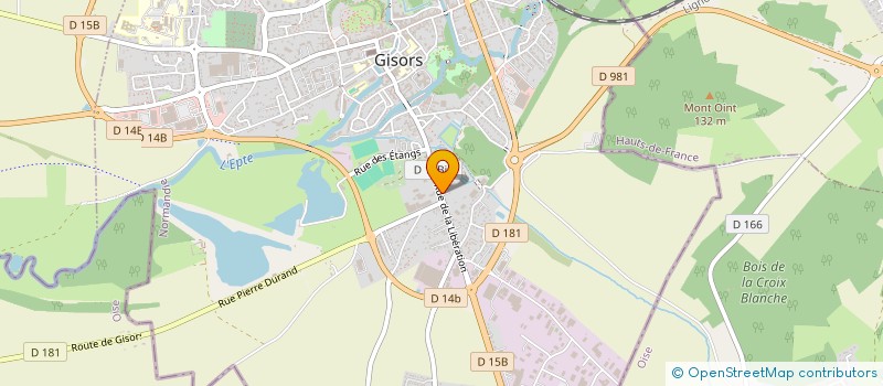 localisation de l'entreprise LA BOULE D'OR à GISORS