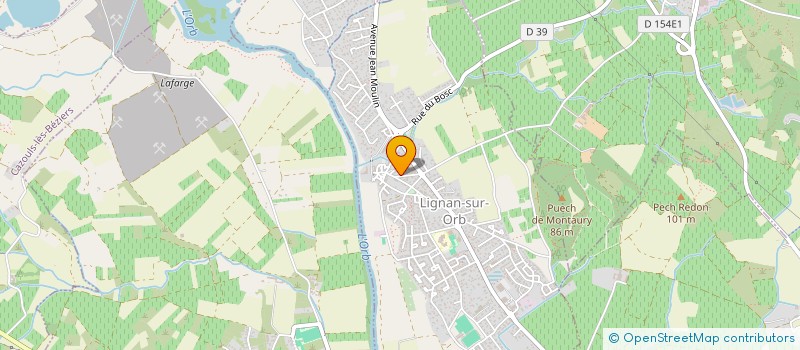 localisation de l'entreprise LA BOULE DE L'ORB CLUB PRIVE  LIGNAN-SUR-ORB