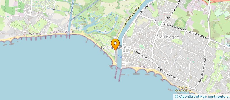 localisation de l'entreprise LA BOULE DE LA TAMARISSIERE  AGDE