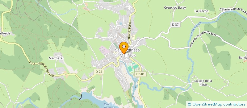 localisation de l'entreprise LA BOULE DE NEIGE  SAINT-GENEST-MALIFAUX