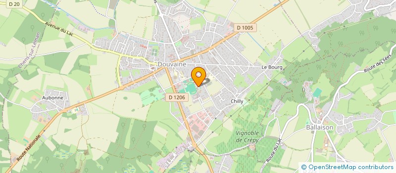 localisation de l'entreprise LA BOULE DOUVAINOISE  DOUVAINE