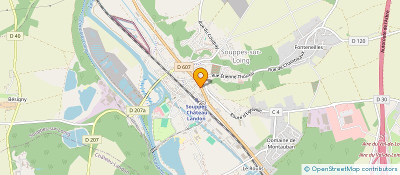 localisation de l'entreprise LA BOULE DU LOING DE SOUPPES SUR LOING à SOUPPES-SUR-LOING