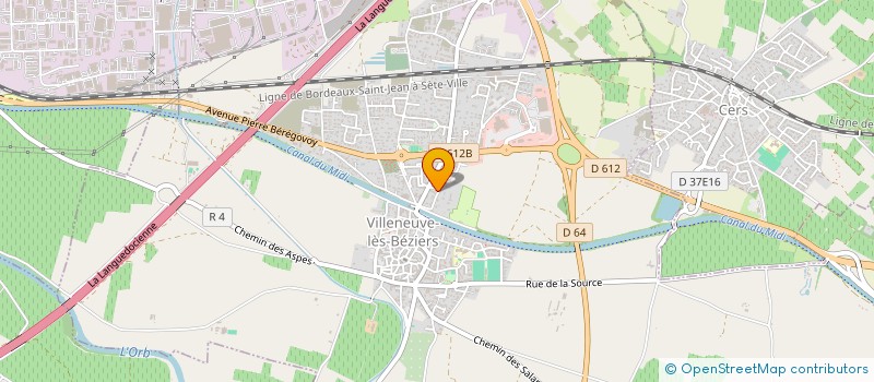 localisation de l'entreprise LA BOULE FENDUE à VILLENEUVE-LES-BEZIERS