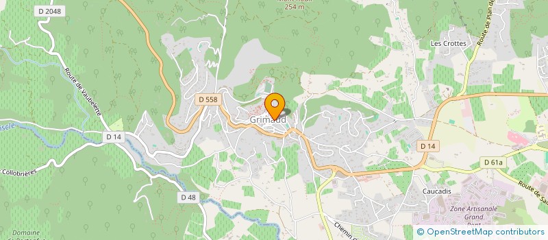 localisation de l'entreprise LA BOULE GRIMAUDOISE à GRIMAUD