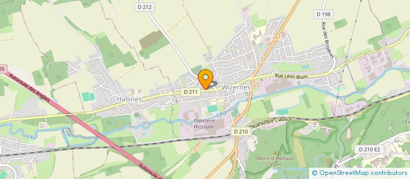 localisation de l'entreprise LA BOULE HALLINOISE  HALLINES