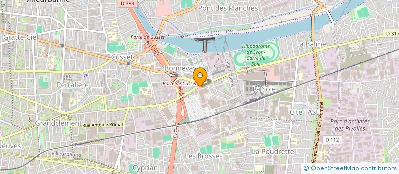 localisation de l'entreprise LA BOULE INTEGRALE à VILLEURBANNE