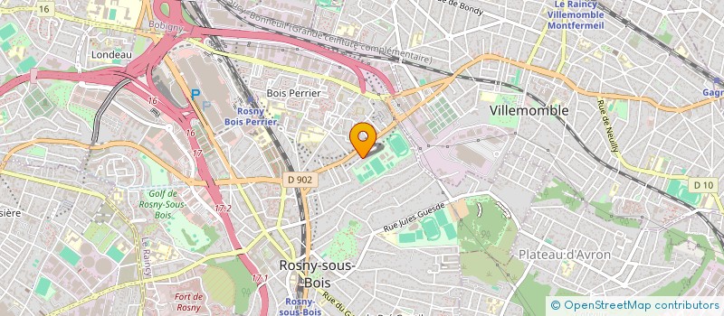 localisation de l'entreprise LA BOULE JOYEUSE DE ROSNY SOUS BOIS à ROSNY-SOUS-BOIS