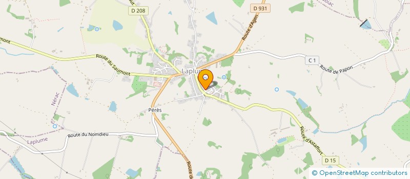 localisation de l'entreprise LA BOULE LEGERE  LAPLUME