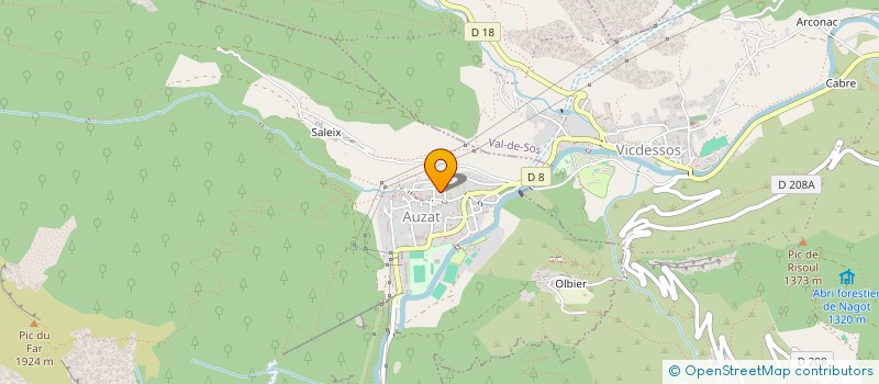 localisation de l'entreprise LA BOULE LYONNAISE AUZATOISE à AUZAT
