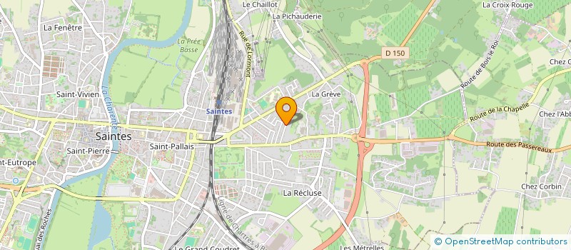 localisation de l'entreprise LA BOULE LYONNAISE SAINTAISE  SAINTES