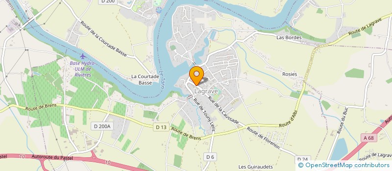 localisation de l'entreprise LA BOULE MARSSACOISE  MARSSAC-SUR-TARN