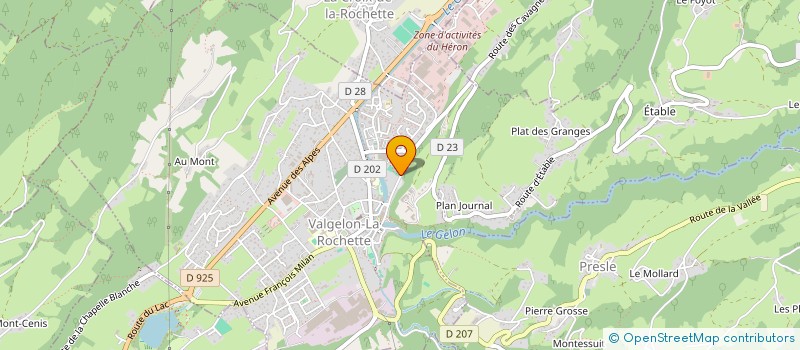 localisation de l'entreprise LA BOULE ROCHETTOISE  VALGELON-LA ROCHETTE