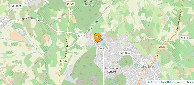 localisation de l'entreprise LA BOULE ROUILLEE à BEAULIEU