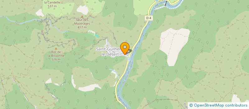 localisation de l'entreprise LA BOULE SAUTA ROCS  SAINT-GUILHEM-LE-DESERT