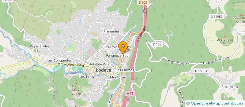 localisation de l'entreprise LA BOULE SAUVAGE à LODEVE