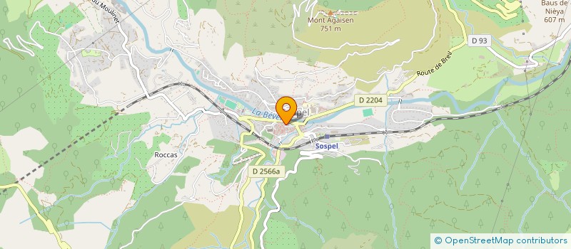 localisation de l'entreprise LA BOULE SOSPELLOISE  SOSPEL