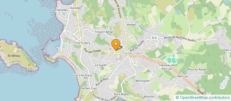 localisation de l'entreprise LA BOULE TREBEURDINAISE  TREBEURDEN