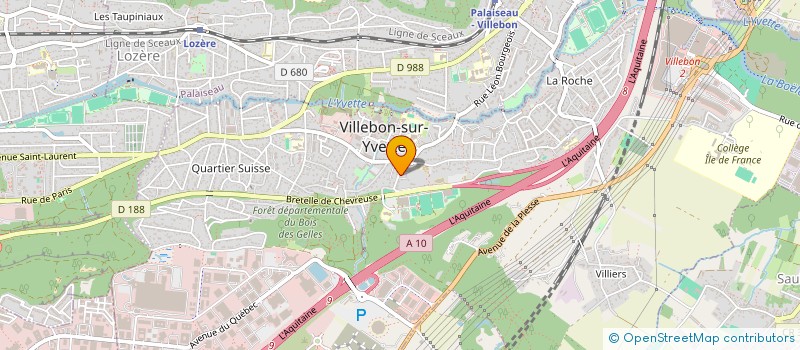 localisation de l'entreprise LA BOULE VILLEBONNAISE  VILLEBON-SUR-YVETTE