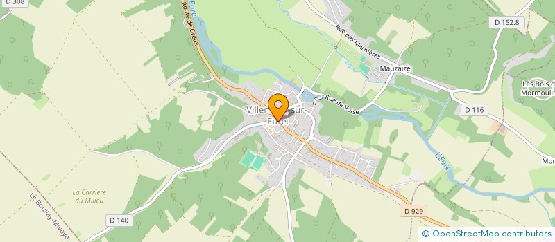 localisation de l'entreprise LA BOULE VILLEMEUSIENNE à VILLEMEUX-SUR-EURE