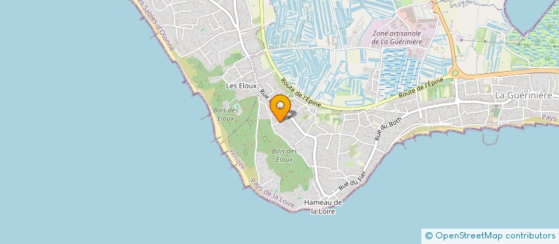 localisation de l'entreprise LA BOULINE  LA GUERINIERE