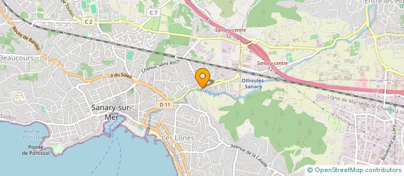 localisation de l'entreprise LA BOUQUETERIE à SANARY-SUR-MER