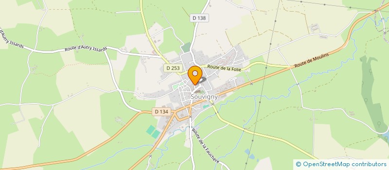 localisation de l'entreprise LA BOUQUETTERIE  SOUVIGNY