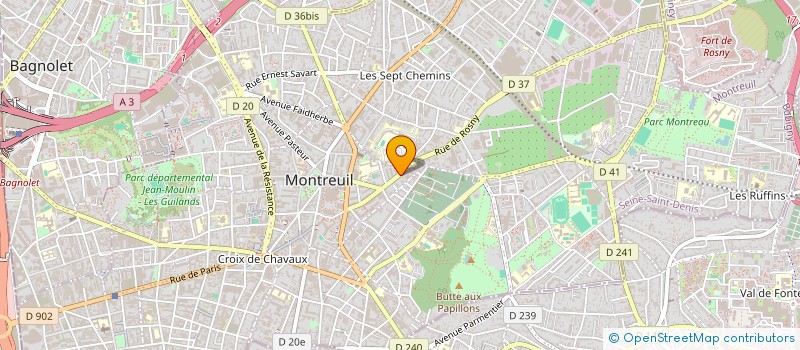 localisation de l'entreprise LA BOUQUETTERIE D'ALAIA  MONTREUIL
