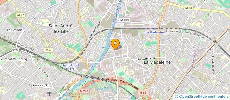 localisation de l'entreprise LA BOUQUINERIE à LA MADELEINE