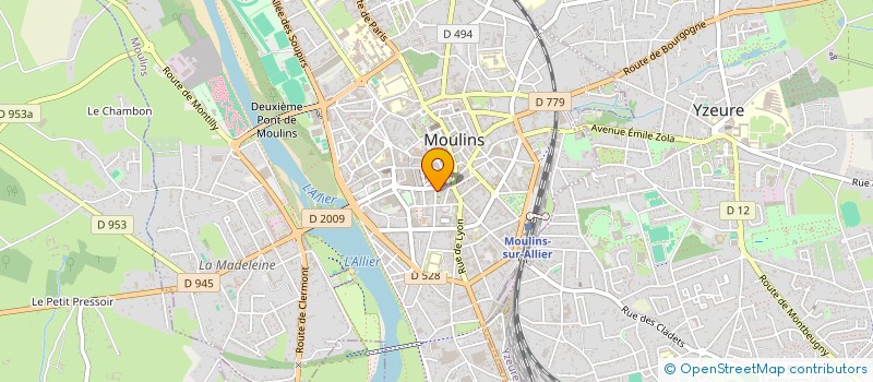 localisation de l'entreprise LA BOURBONNAISE DES JEUX à MOULINS