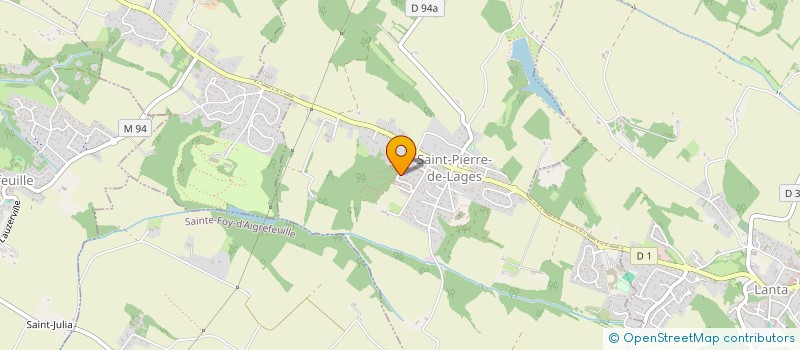 localisation de l'entreprise LA BOURDASSE  SAINTE FOY D'AIGREFEUILLE