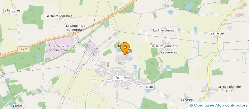 localisation de l'entreprise LA BOURDONNERIE  LOUISFERT