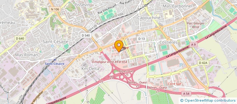 localisation de l'entreprise LA BOURGOLINE  NIMES