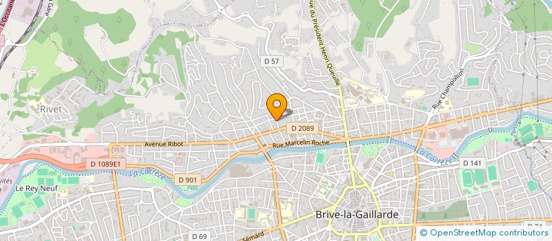 localisation de l'entreprise LA BOURREE LIMOUSINE  BRIVE-LA-GAILLARDE