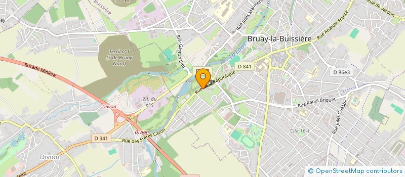 localisation de l'entreprise LA BOURRICHE BRUAYSIENNE  BRUAY-LA-BUISSIERE