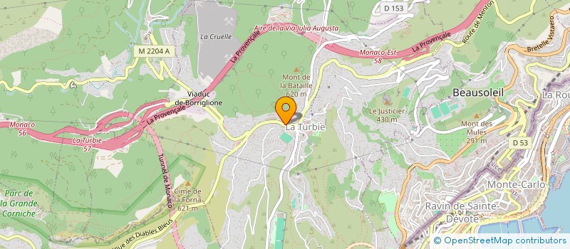 localisation de l'entreprise LA BOUSSINIERE à LA TURBIE