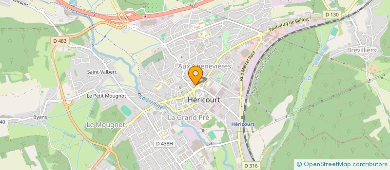 localisation de l'entreprise LA BOUSSOLE  HERICOURT