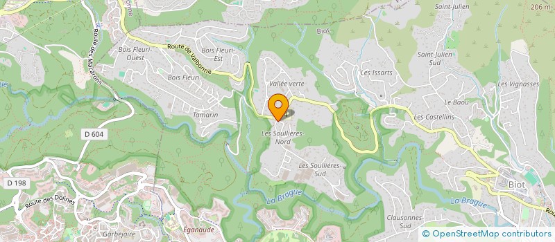 localisation de l'entreprise LA BOUSSOLE  BIOT