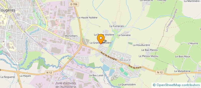 localisation de l'entreprise LA BOUSSOLE D'OR  BEAUCE