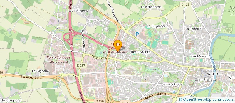 localisation de l'entreprise LA BOUSSOLE SAINTAISE  SAINTES