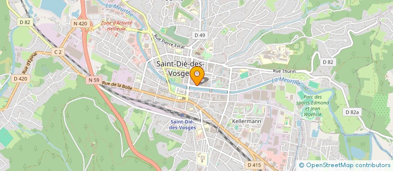 localisation de l'entreprise LA BOUTIQUE D'ALEXIA  SAINT-DIE-DES-VOSGES