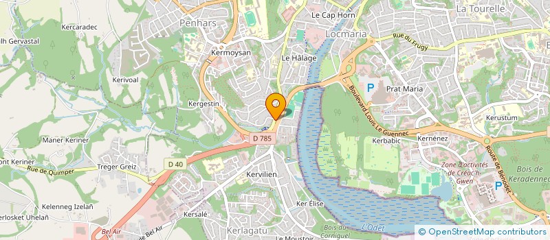 localisation de l'entreprise LA BOUTIQUE DE CORNOUAILLE à QUIMPER