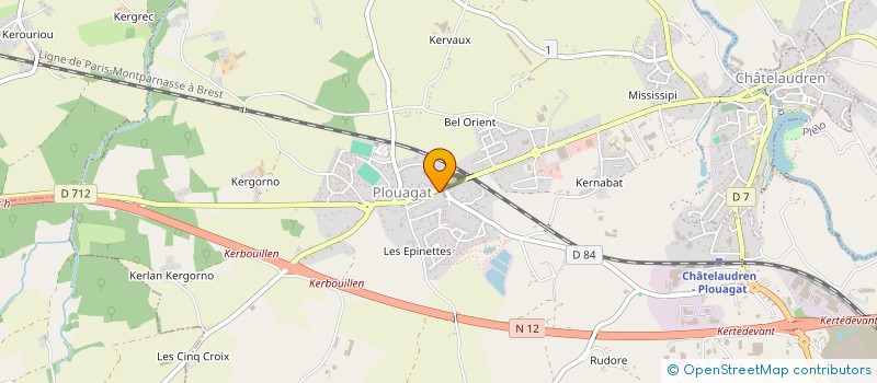 localisation de l'entreprise LA BOUTIQUE DE LILIE  CHATELAUDREN-PLOUAGAT