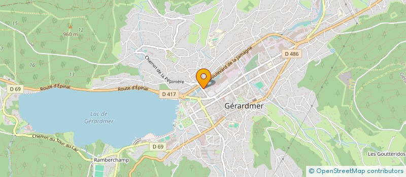 localisation de l'entreprise LA BOUTIQUE DECO à GERARDMER