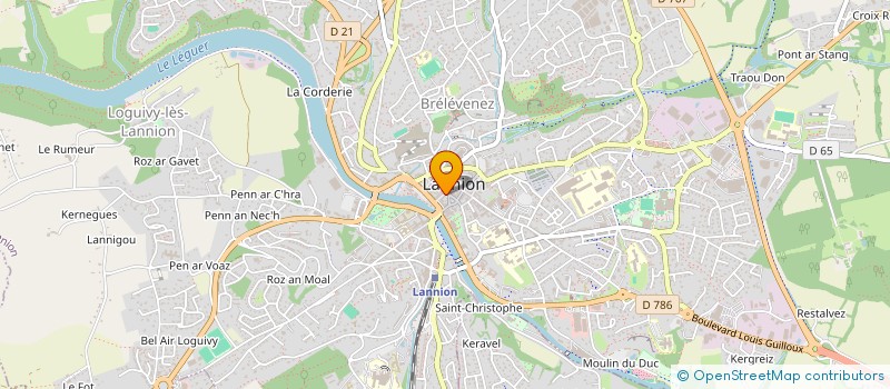 localisation de l'entreprise LA BOUTIQUE DES ARTISTES à LANNION