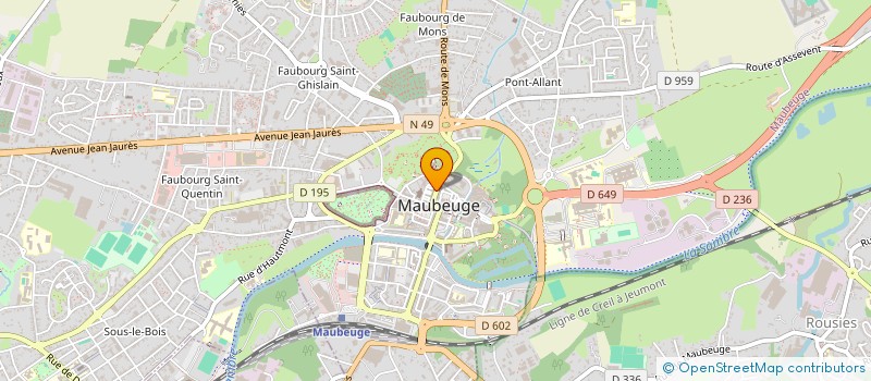 localisation de l'entreprise LA BOUTIQUE DES FEES  MAUBEUGE