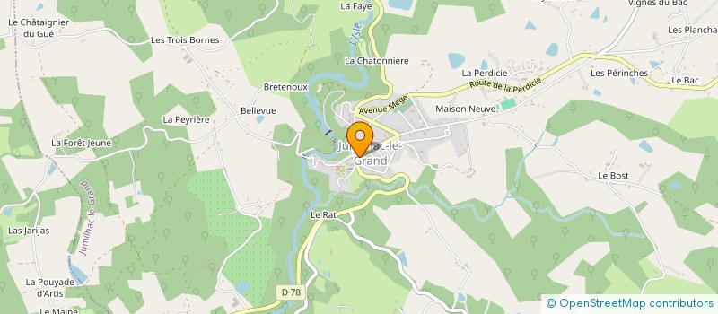 localisation de l'entreprise LA BOUTIQUE DU CHATEAU à JUMILHAC-LE-GRAND