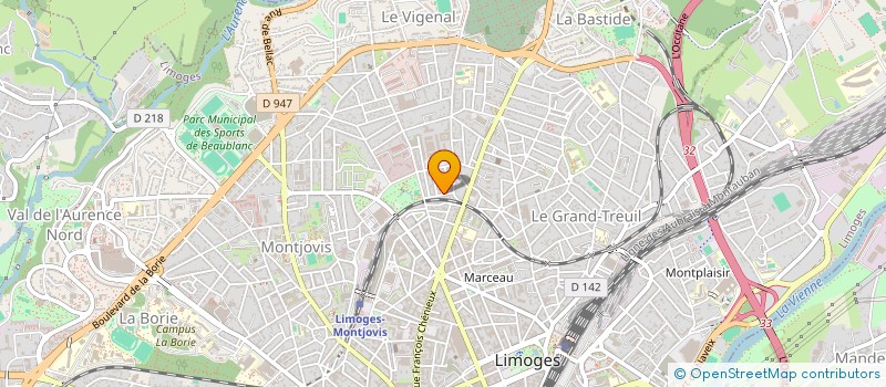 localisation de l'entreprise LA BOUTIQUE DU POUMAILLOUX à LIMOGES