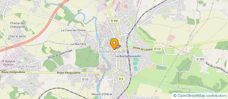 localisation de l'entreprise LA BOUTIQUE DU SPORTIF à LA ROCHEFOUCAULD-EN-ANGOUMOIS