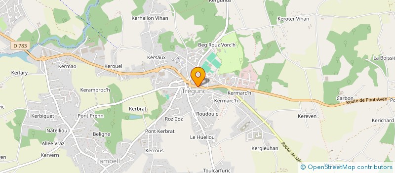 localisation de l'entreprise LA BOUTIQUE FLEURIE  TREGUNC