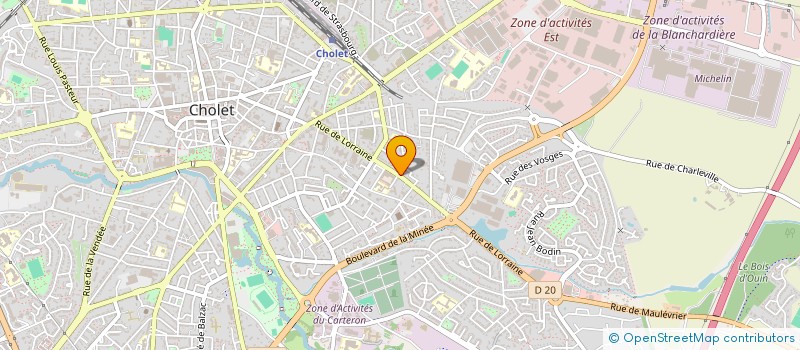 localisation de l'entreprise LA BOUTIQUE GOURMANDE à CHOLET